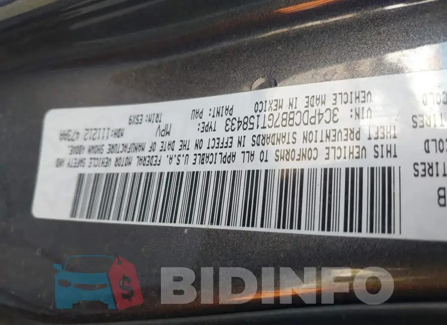 3C4PDCBB7GT158433 Photo# 9