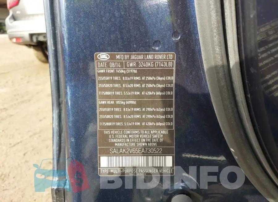 SALAK2V65EA730522 Photo# 9