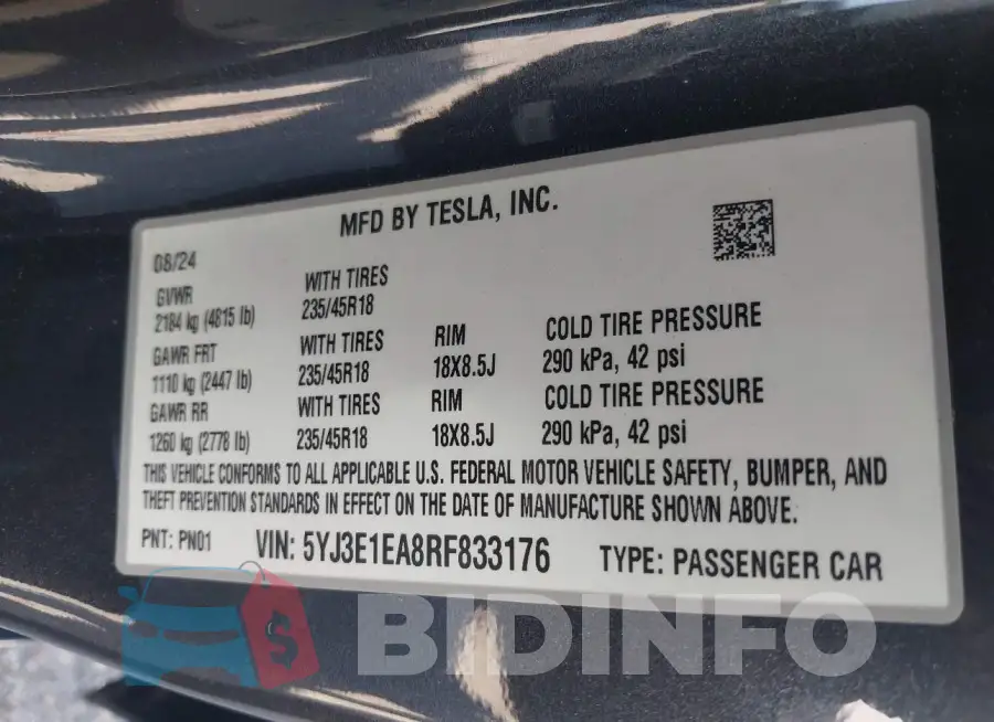 5YJ3E1EA8RF833176 Photo# 9