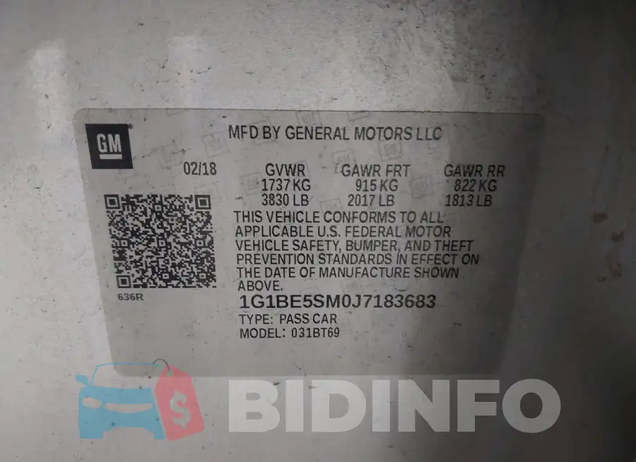 1G1BE5SM0J7183683 Photo# 9
