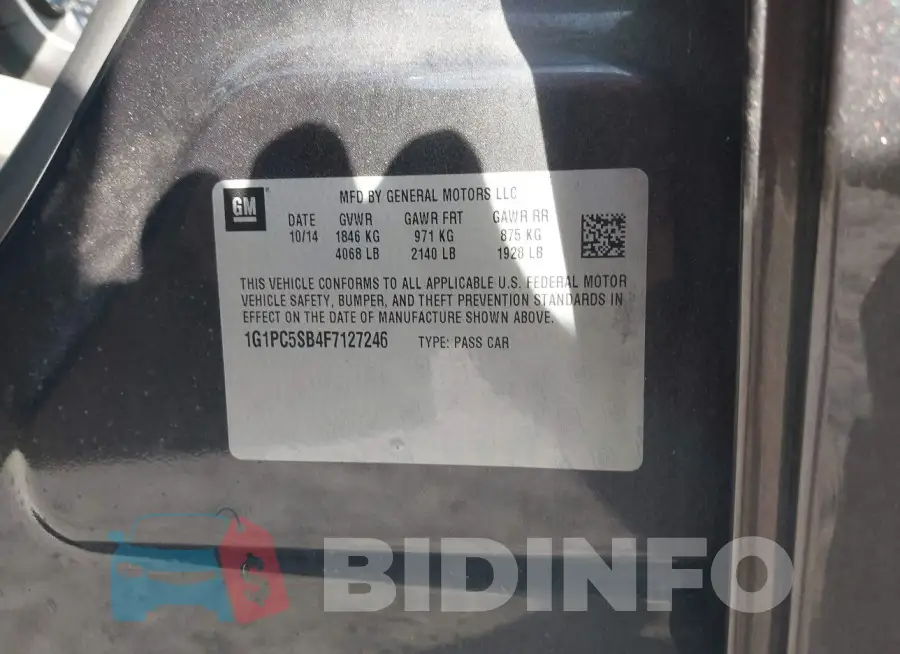 1G1PC5SB4F7127246 Photo# 9