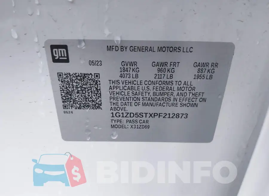1G1ZD5STXPF212873 Photo# 9