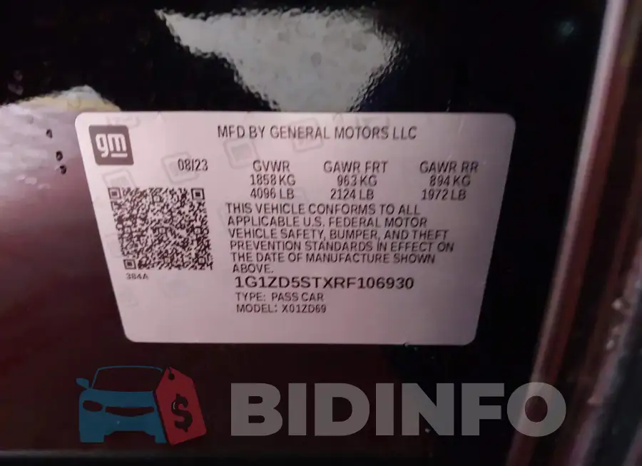 1G1ZD5STXRF106930 Photo# 9