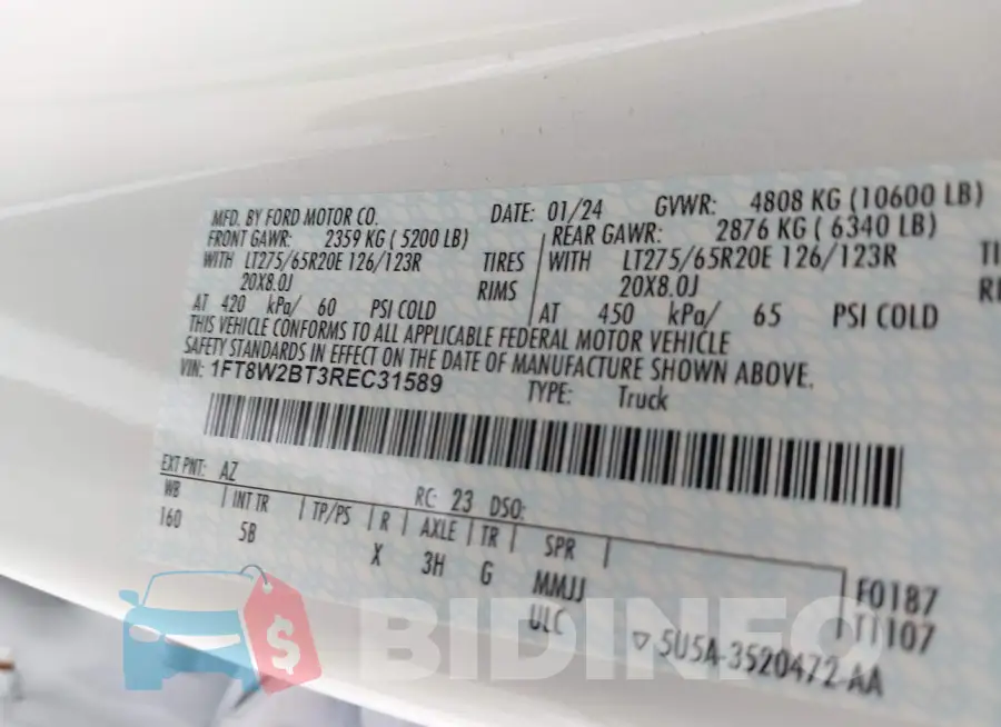 1FT8W2BT3REC31589 Photo# 8