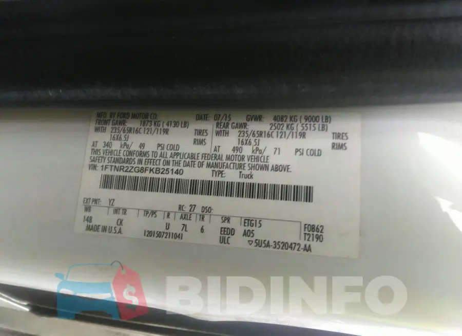 1FTNR2ZG8FKB25140 Photo# 9