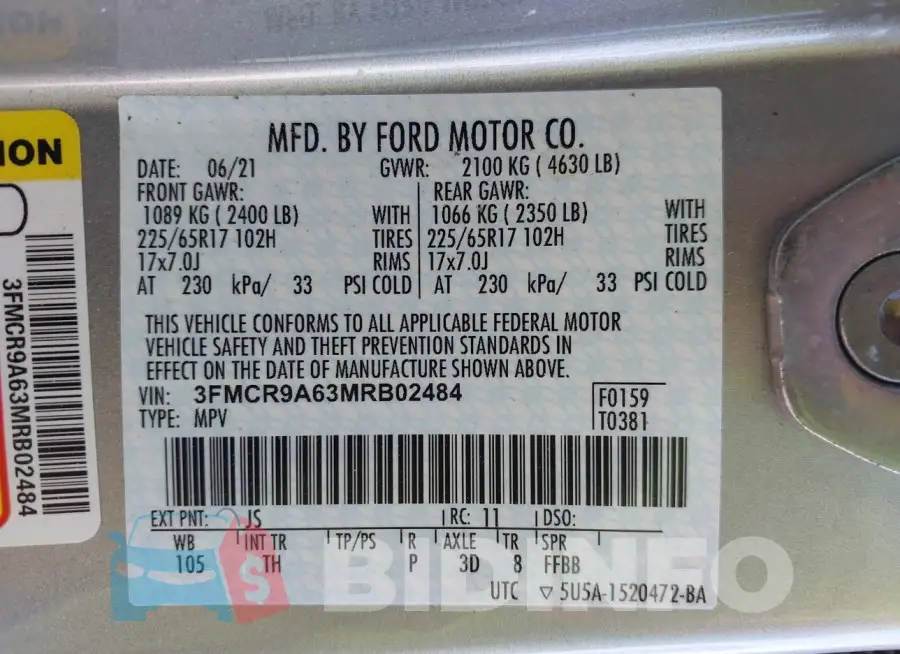 3FMCR9A63MRB02484 Photo# 9