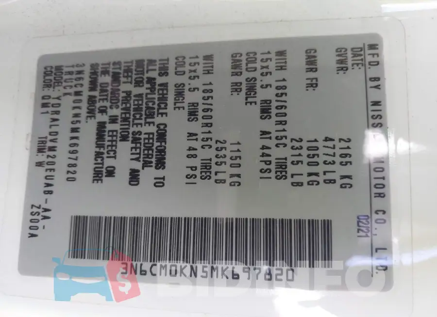 3N6CM0KN5MK697820 Photo# 9