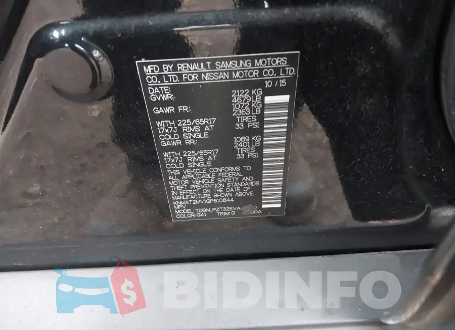KNMAT2MV1GP610844 Photo# 9