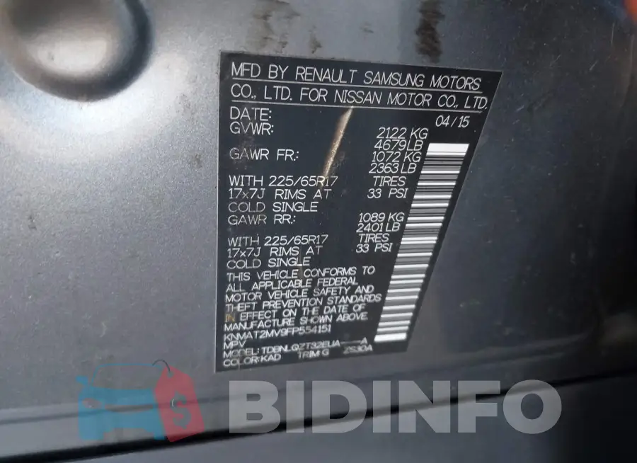 KNMAT2MV9FP554151 Photo# 9