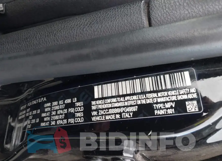 ZACCJBBB6HPG49697 Photo# 9