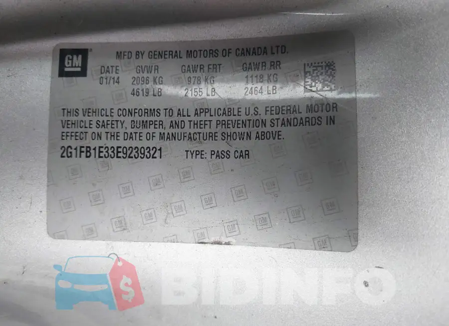 2G1FB1E33E9239321 Photo# 9