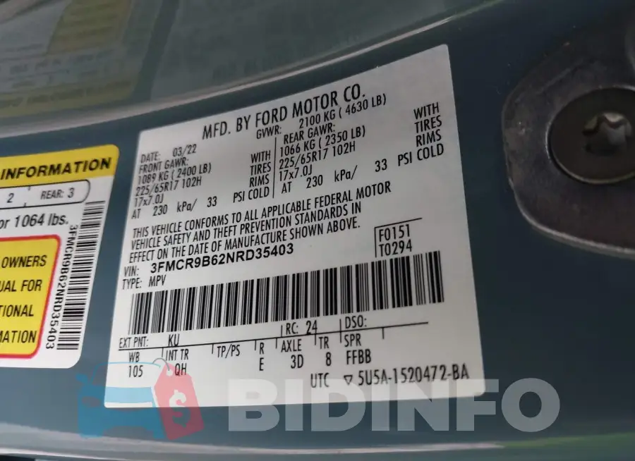 3FMCR9B62NRD35403 Photo# 9