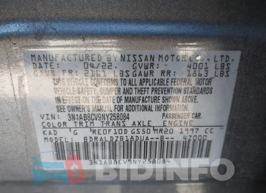 3N1AB8CV9NY258084 Photo# 9