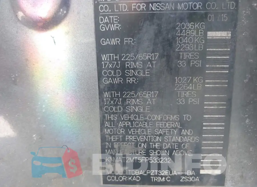 KNMAT2MT5FP533232 Photo# 9