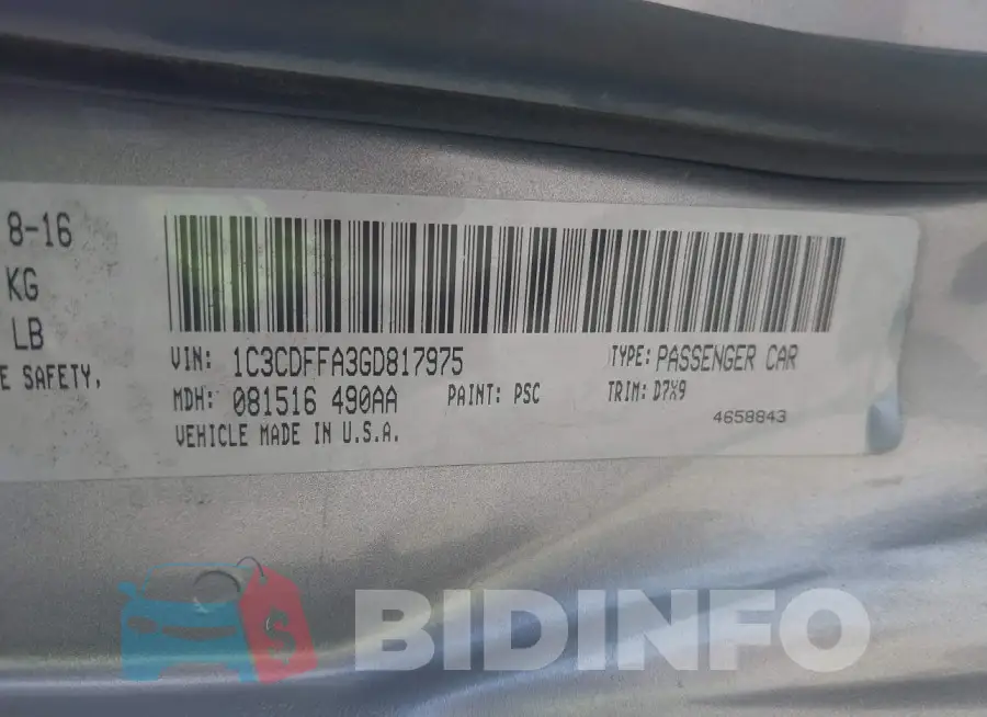 1C3CDFFA3GD817975 Photo# 9
