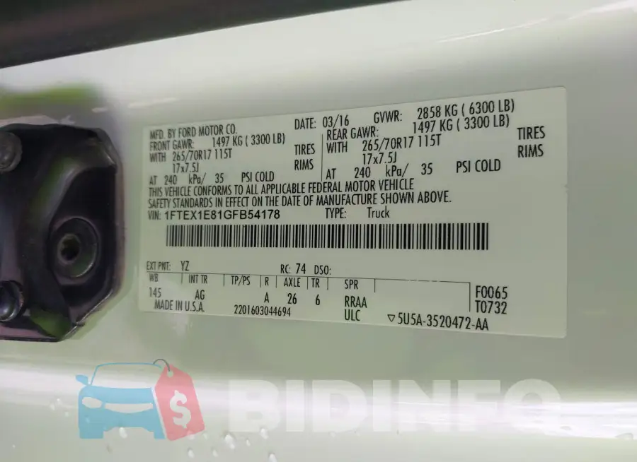 1FTEX1E81GFB54178 Photo# 8