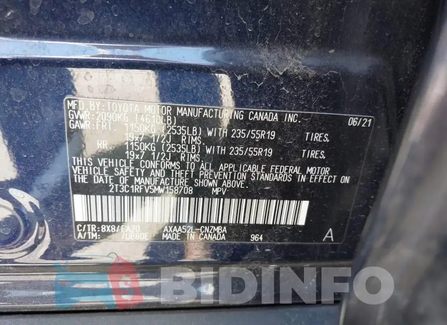 2T3C1RFV5MW158708 Photo# 9