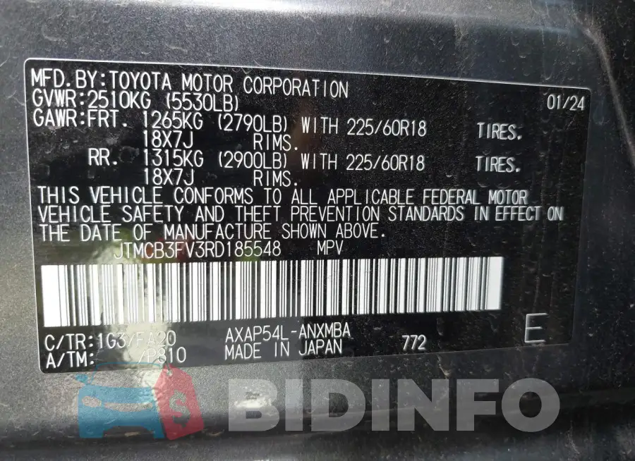 JTMCB3FV3RD185548 Photo# 9