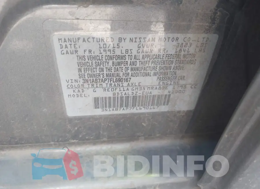 3N1AB7AP7FL690167 Photo# 9
