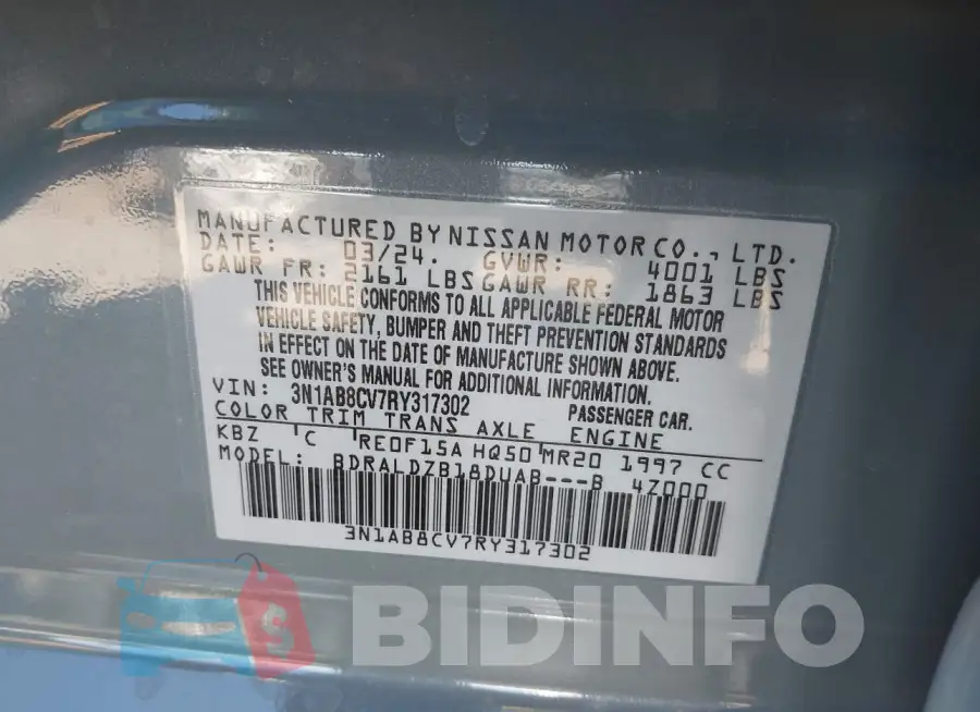 3N1AB8CV7RY317302 Photo# 9