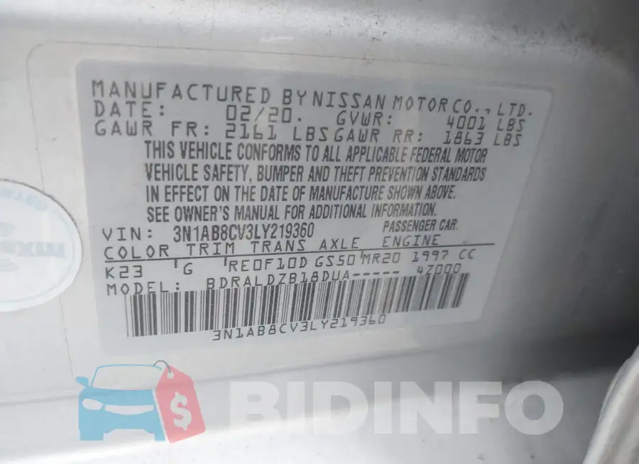 3N1AB8CV3LY219360 Photo# 9