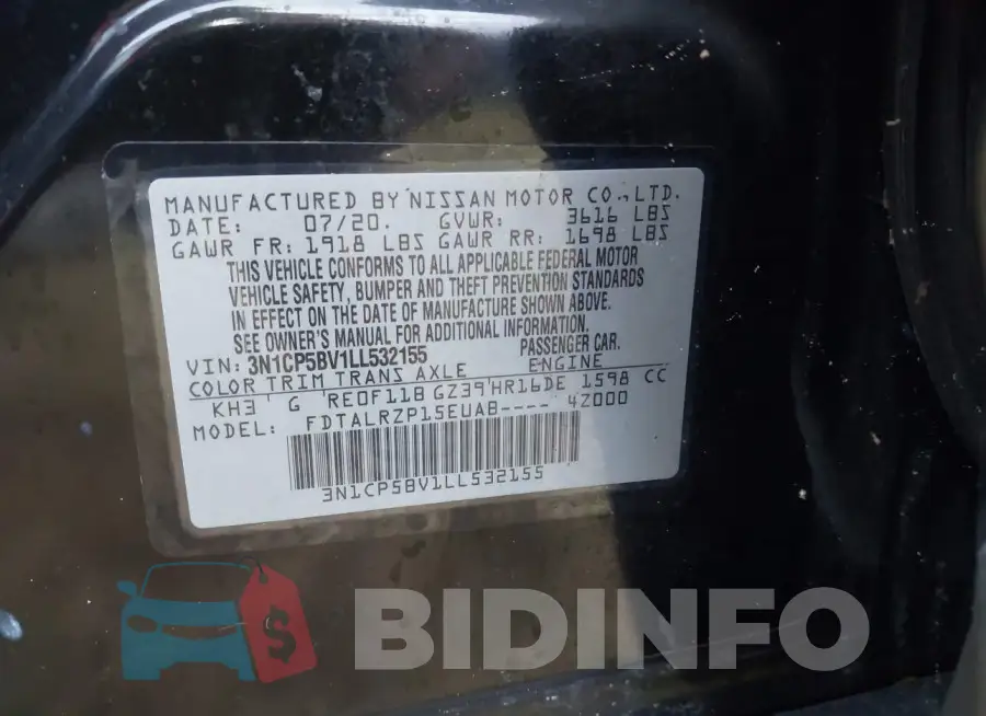 3N1CP5BV1LL532155 Photo# 9