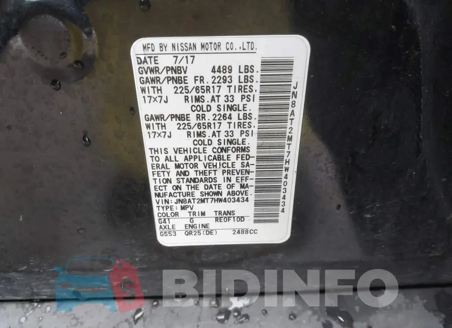 JN8AT2MT7HW403434 Photo# 9