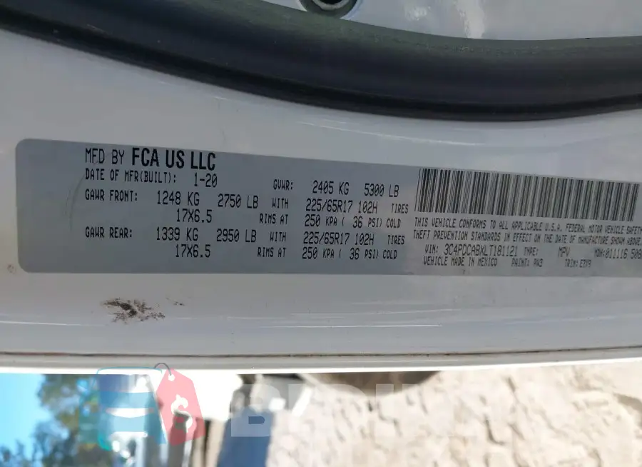 3C4PDCABXLT181121 Photo# 9