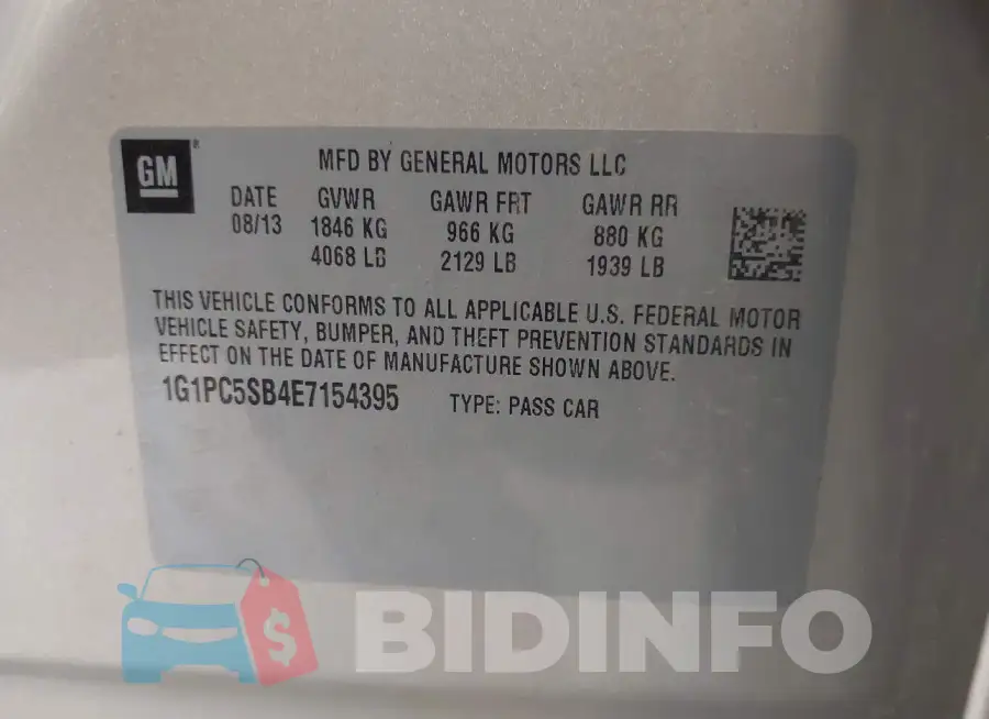 1G1PC5SB4E7154395 Photo# 9