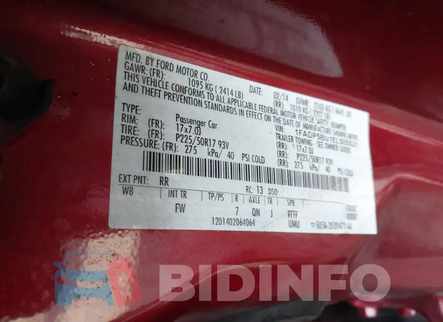 1FADP5BU1EL505521 Photo# 9