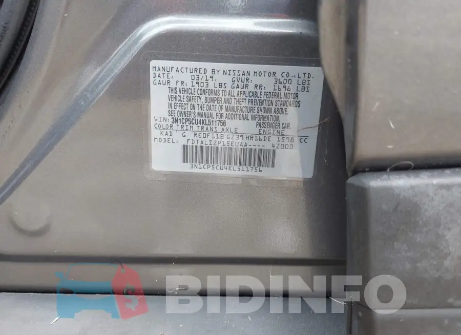3N1CP5CU4KL511756 Photo# 9