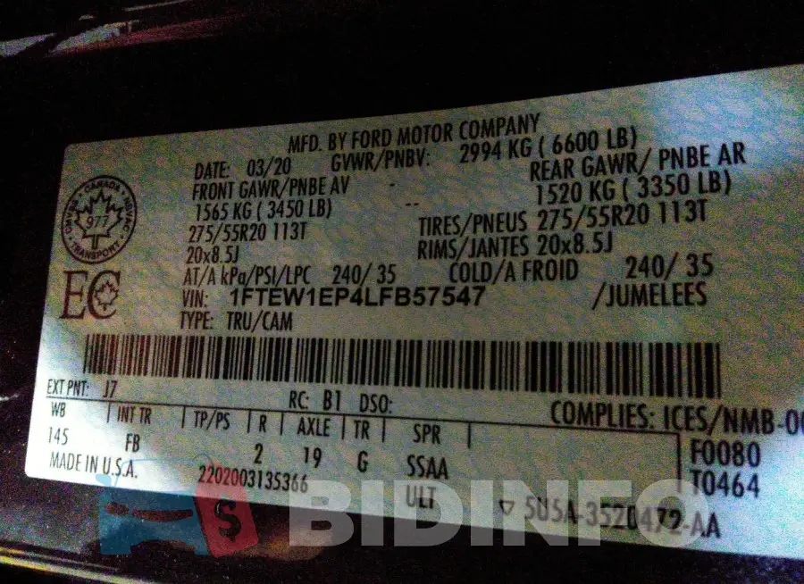 1FTEW1EP4LFB57547 Photo# 9