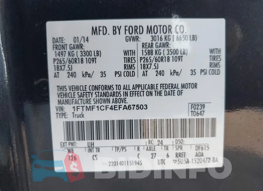 1FTMF1CF4EFA67503 Photo# 9