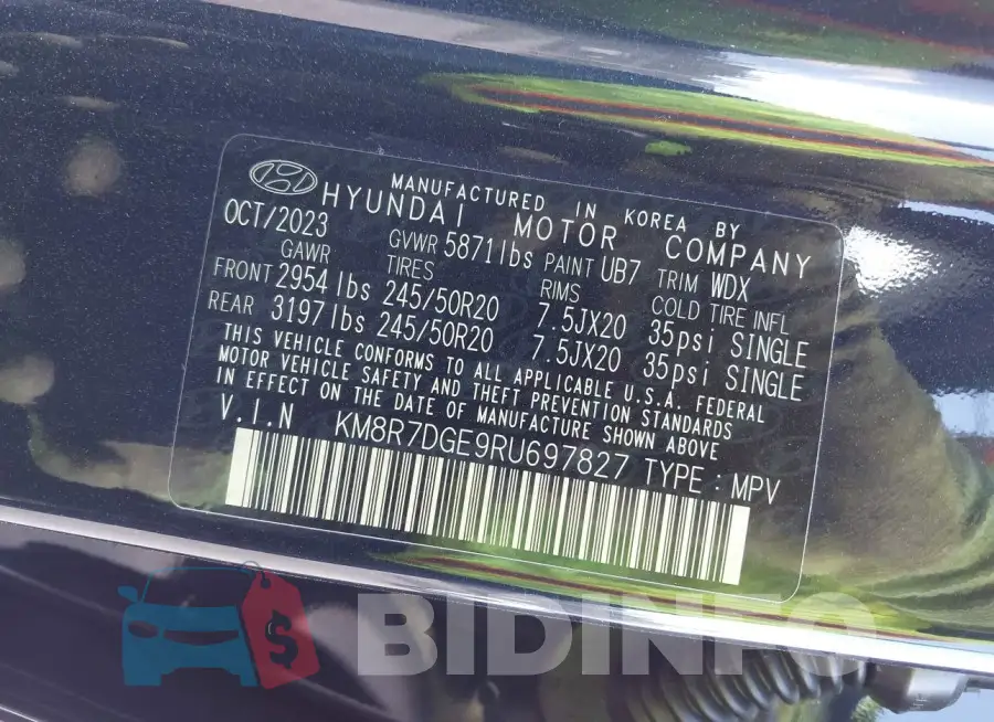 KM8R7DGE9RU697827 Photo# 9