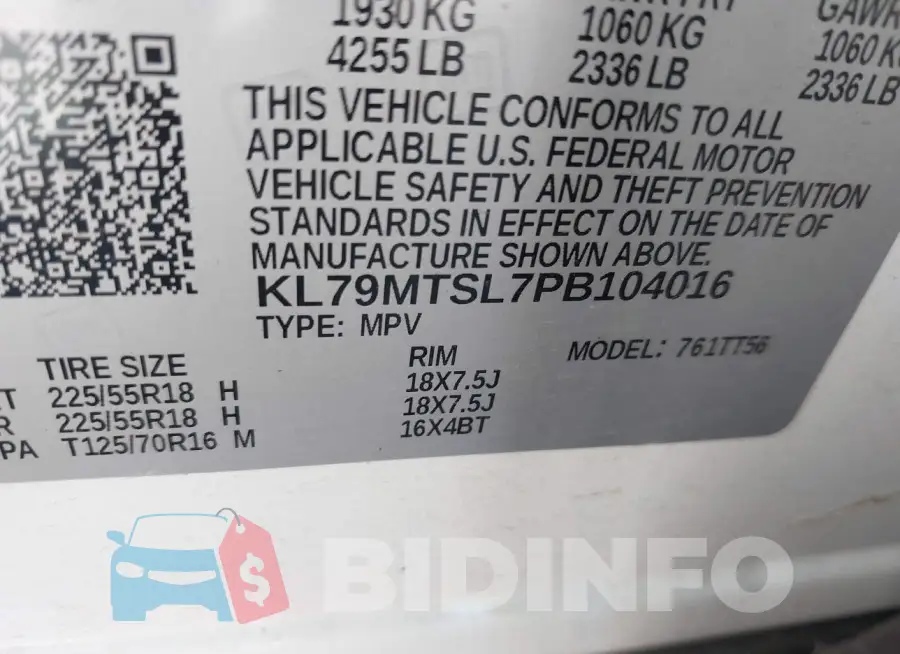 KL79MTSL7PB104016 Photo# 9