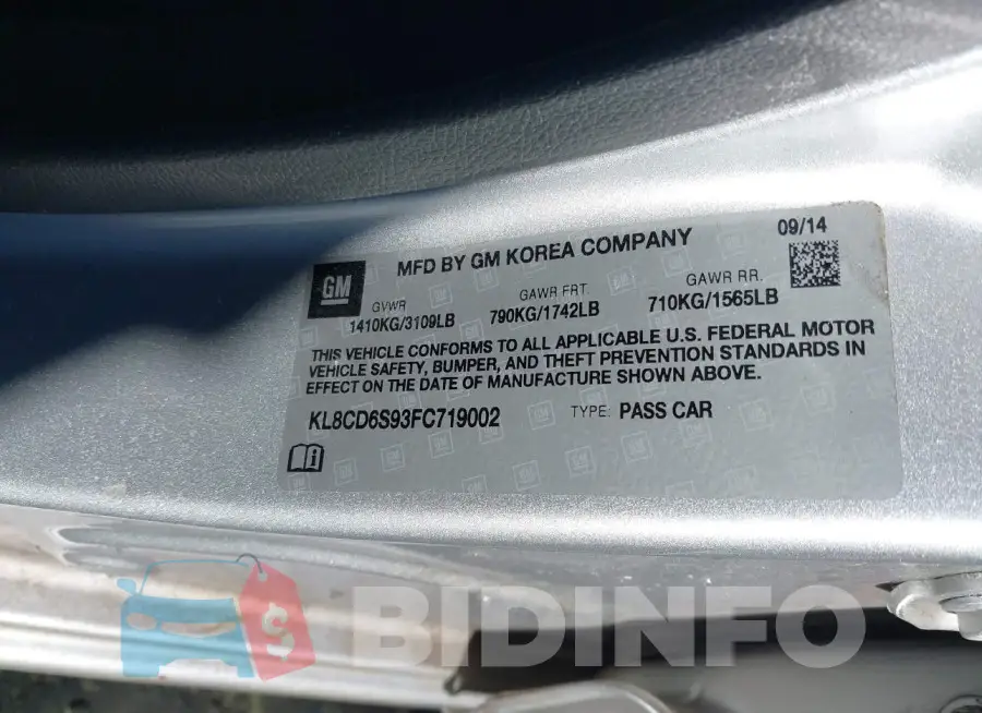 KL8CD6S93FC719002 Photo# 9