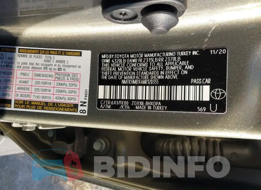 NMTKHMBX4MR120355 Photo# 9