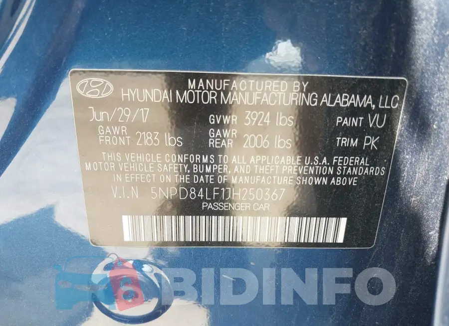 5NPD84LF1JH250367 Photo# 9