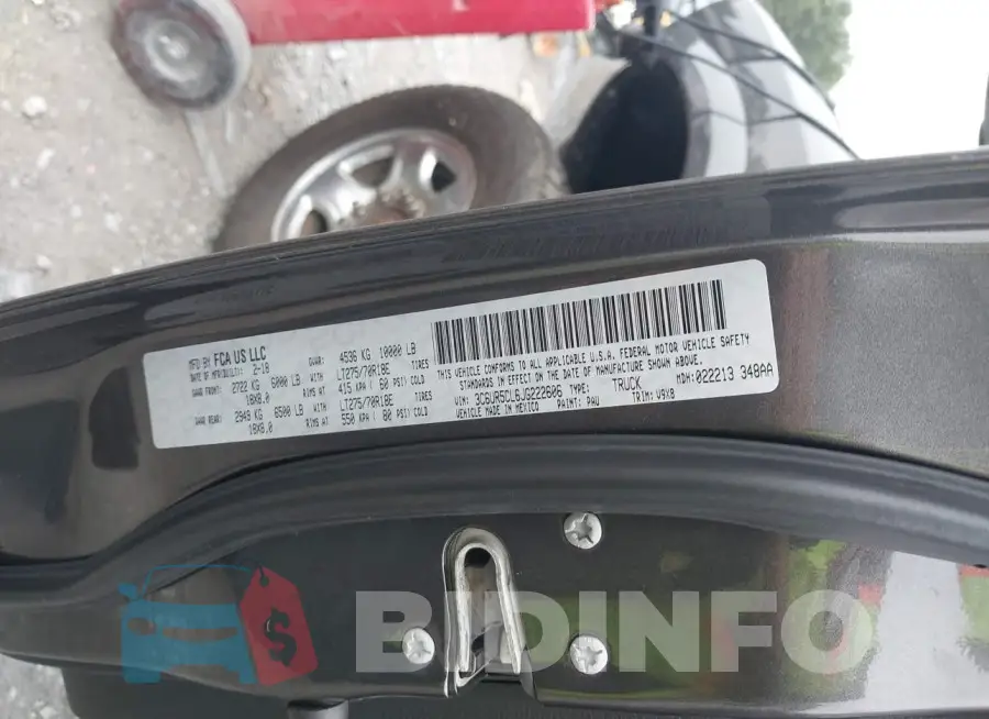 3C6UR5CL6JG222606 Photo# 9