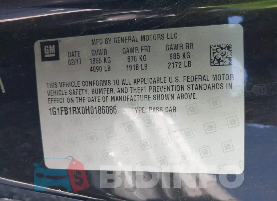 1G1FB1RX0H0186086 Photo# 9