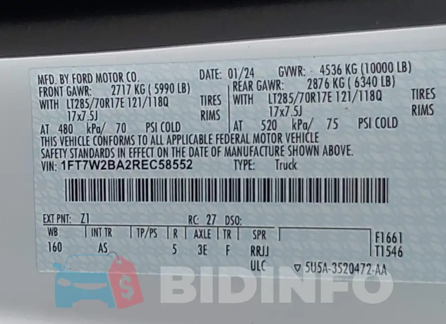 1FT7W2BA2REC58552 Photo# 9
