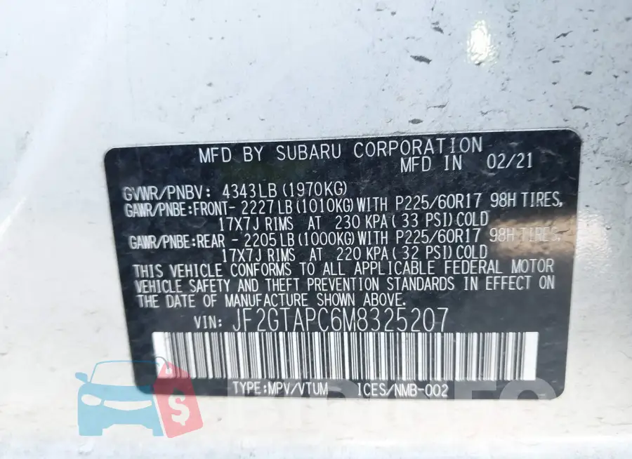 JF2GTAPC6M8325207 Photo# 9