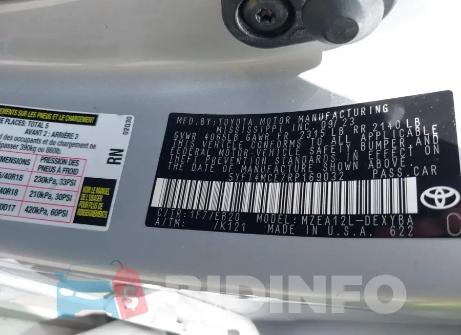 5YFT4MCE7RP169032 Photo# 9
