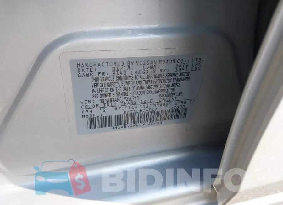 3N1AB7AP6JY250243 Photo# 9
