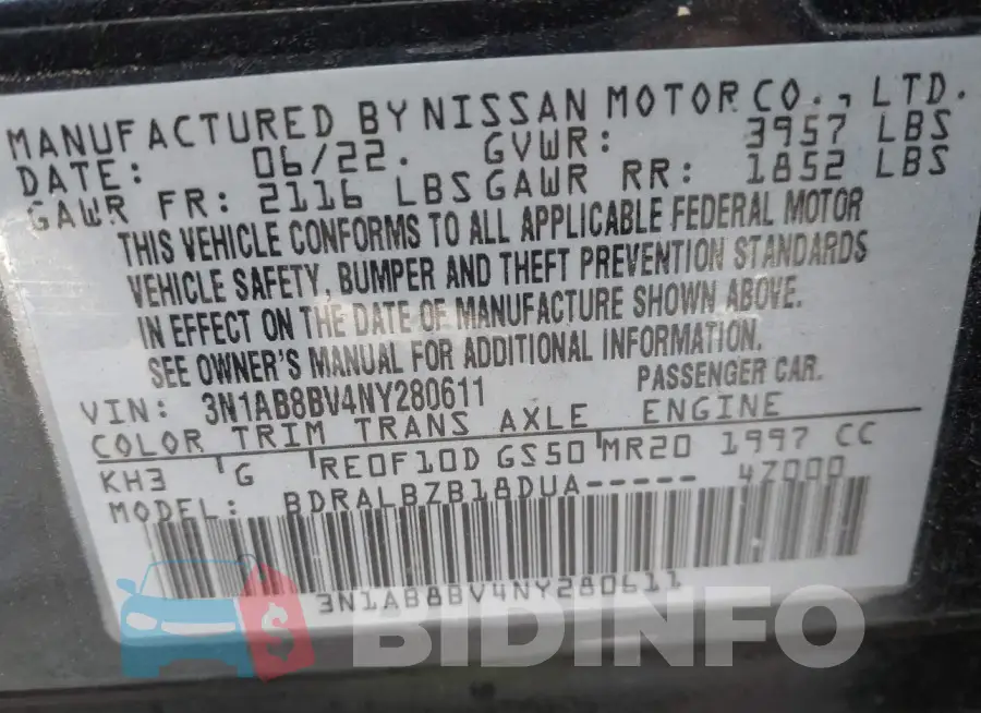 3N1AB8BV4NY280611 Photo# 9