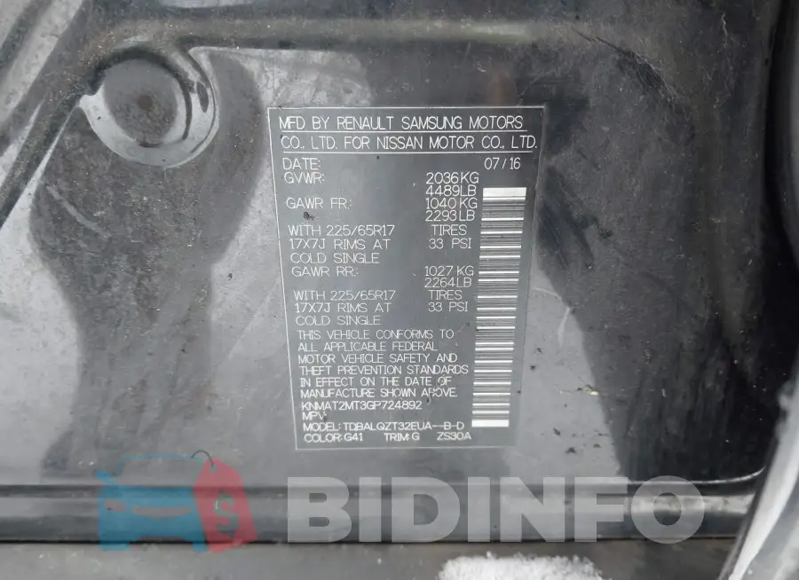 KNMAT2MT3GP724892 Photo# 9