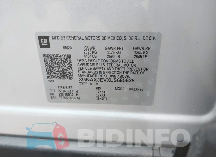 3GNAXJEVXLS685638 Photo# 9