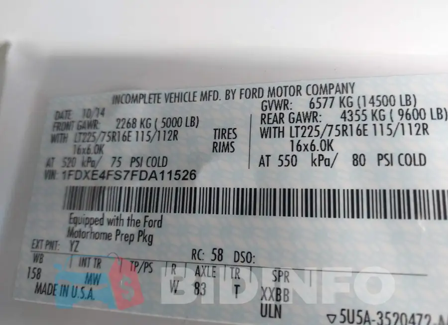 1FDXE4FS7FDA11526 Photo# 9