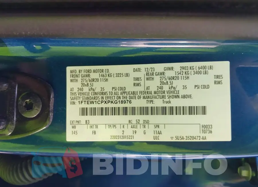 1FTEW1CPXPKG18976 Photo# 9