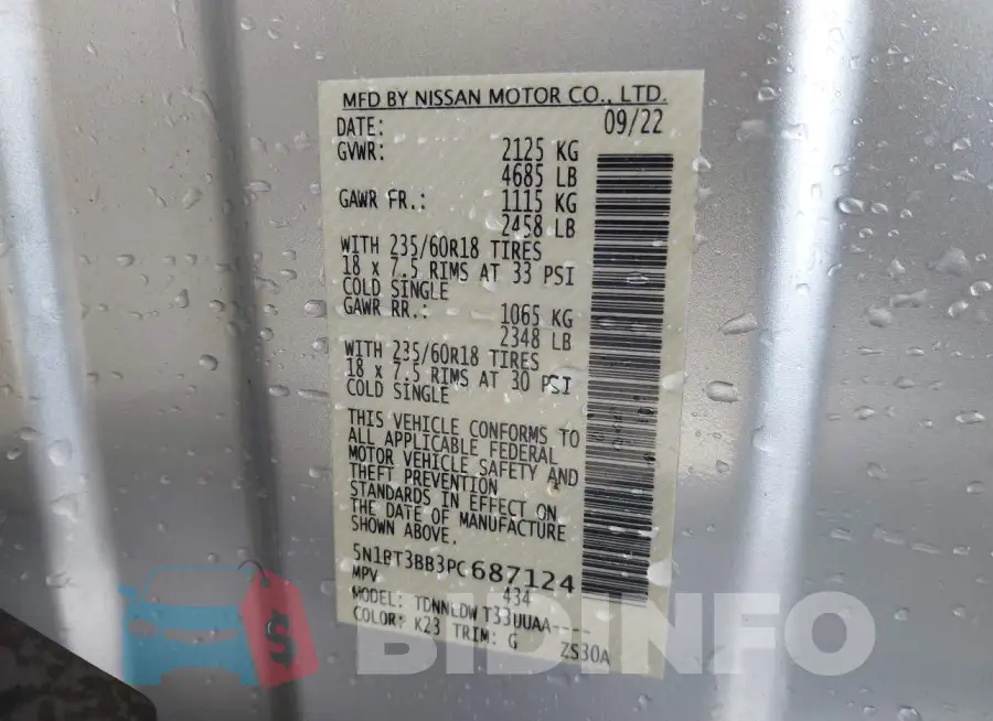 5N1BT3BB3PC687124 Photo# 9